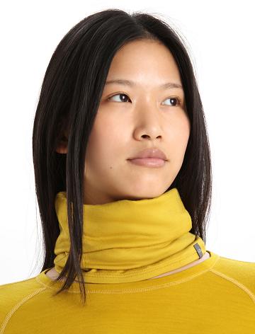 Women's Icebreaker Unisex Merino Flexi Chute Scarves Silent Gold | CA 1494RVDW